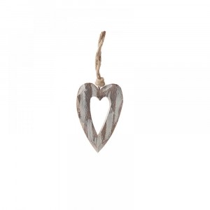 Сърце дърво претрито 8Х11 CM