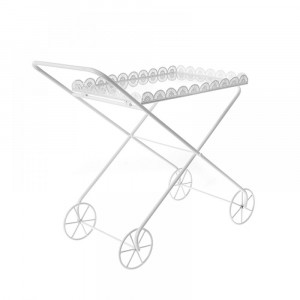 Количка сервиране метал бяло 78Х42Х74