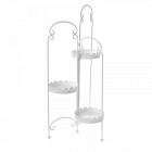 Сгъваем саксийник 3бр метал бяло 46Х32Х89