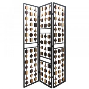 Паравен метал декор черно и златно 117Х180CM