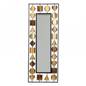 Огледало метал декор злато 46Х120