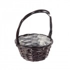  Кошница плетена с панер пластик отвътре D17Х8/20