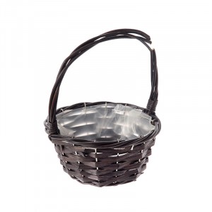  Кошница плетена с панер пластик отвътре D17Х8/20