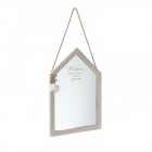 Огледало, дърво, къща,бяло,  27Χ40 CM