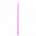 Свещ конус, гланц, розова, 35 см