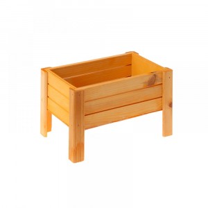 Сандък дърво , оранж, на крачета,  25X15X16cm 