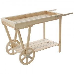 Дървена количка дисплей, 90Χ57Χ133СМ