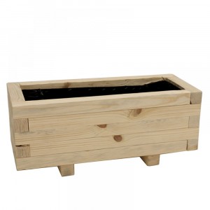 Дървено сандъче за цветя, бяло, 75Χ30Χ30СМ