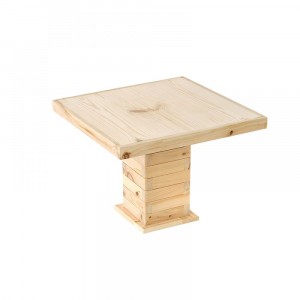 Дървена маса, квадрат, 60х60х45 см