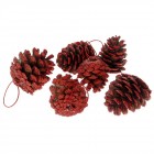 Шишарки к-т 6 бр., червени