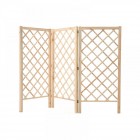 Дървен параван, натурал, 120х140 см