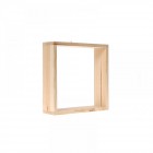 Дървена полица, натурал, 30х30х9 см