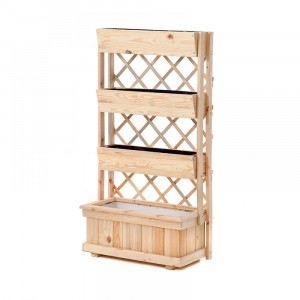 Дървен цветарник, 72х36х140 см