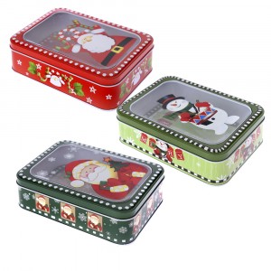 Метална кутия с прозрачен капак, 3 модела, 18х13х5 см