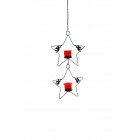 Свещник ангели звезда двоен, 65см., 1 мод. (3/24)