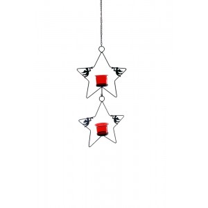 Свещник ангели звезда двоен, 65см., 1 мод. (3/24)