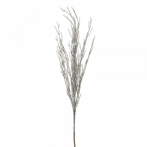 Клонка сребърни брокатени пръчки, 73 см