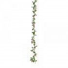 Гирлянд с червени топки и зеленина, 180 см