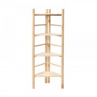 Дървен ъглов стелаж с 4 рафта, 60х160см