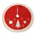 Коледен плат за под елха, червен, 90СМ