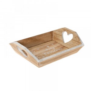 Дървен поднос сърце 21Χ14Χ5 