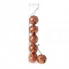 Метални звънчета, 6 см, бронз, к-т 6 бр.