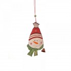 Дървен Снежко, висящ, 8х17 см