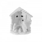 Керамично Рождество, бяло, 18X5.5X22СМ