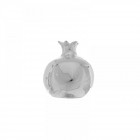 Керамичен Нар, сребърен, 7X7X7.5СМ