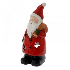 Керамичен светилник Дядо Коледа,  9X8X22СМ