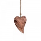 Метална висулка, сърце, бронз, 14х33 см