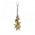 Метална висулка, звезди, злато, 8х37 см