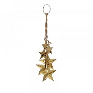 Метална висулка, звезди, злато, 8х37 см