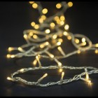 Коледни лампички, 200 LED, прозрачен кабел, топло-бели, 8 програми, 10 М