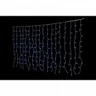 Завеса, 200 LED, прозрачен кабел, студено-бели, 2Х1 М