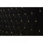 Мрежа, 240 LED, св.зелен кабел, топло-бели, 2Х1 М