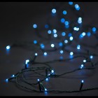 Коледни лампички, 100 LED, зелен кабел, студено-бели, 10 М, с конектор