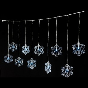 Висулка от снежинки, 10 LED, 120х42 см