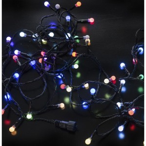 Коледни лампички за външна употреба 60бр, 6 метра, с програма, цветни