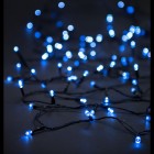 Коледни лампички, 200 LED, черен кабел, топло-бели, 20 М, с флаш ефект