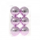 Топки, розови, 8 см, к-т 6 бр.