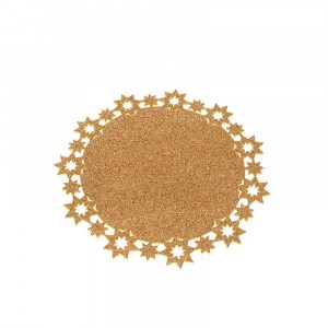 Подложка за маса,злато, звезди, Ф 20 см