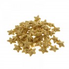 Звезди за декорация, брокат, златни