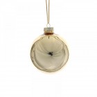 Стъклена топка златна, мак, 8 см, к-т 6 бр.