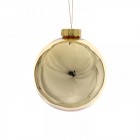 Стъклена топка златна, мак, 10 см, к-т 4 бр.