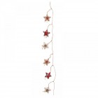 Гирлянд звезди, текстил, 130 см