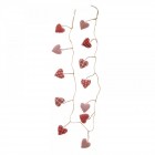 Гирлянд сърца, текстил, 120 см