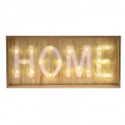 Дървена дъска с LED осветление,48х24 см