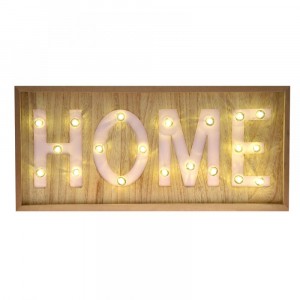 Дървена дъска с LED осветление,48х24 см