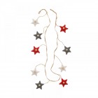 Гирлянд звезди, текстил, копчета, 150 см